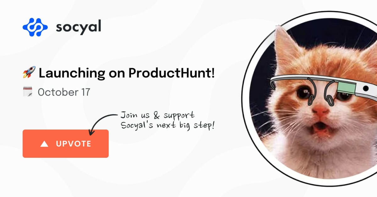 Socyal - ProductHunt launch image